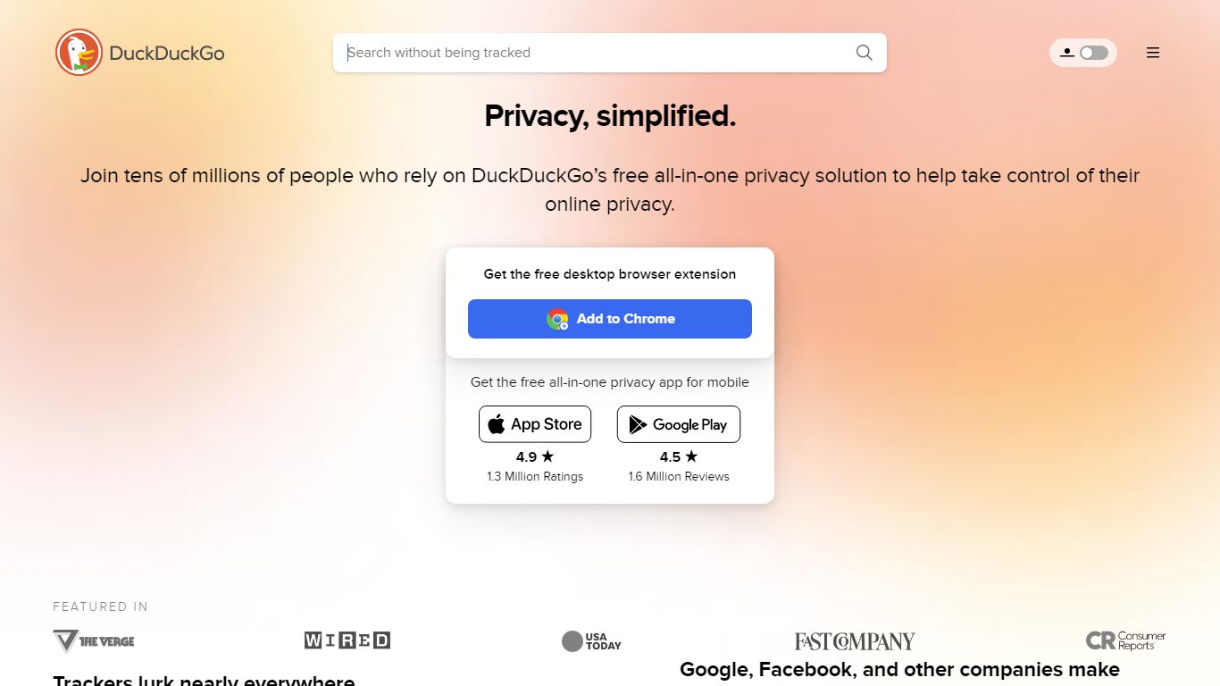 DuckDuckGo — Privacy, simplified.